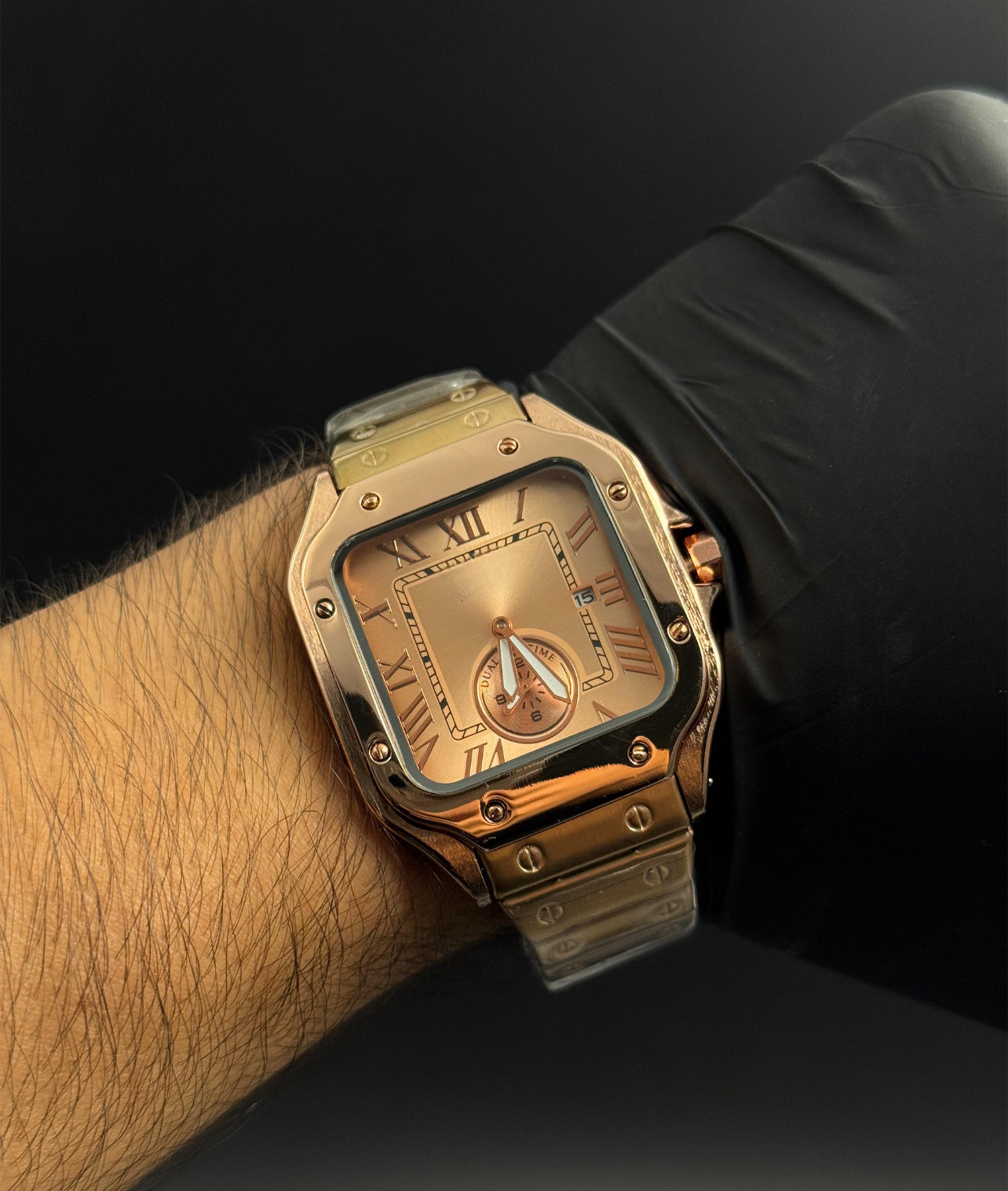 Crtr Crono Metalico Oro Rosa Tablero Oro Rosa