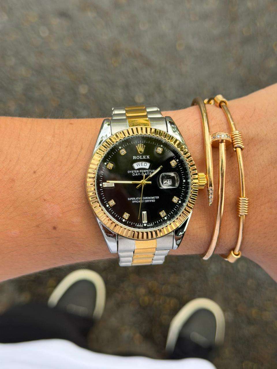 Rlx Diamond Bicolor Dorado Tablero Negro