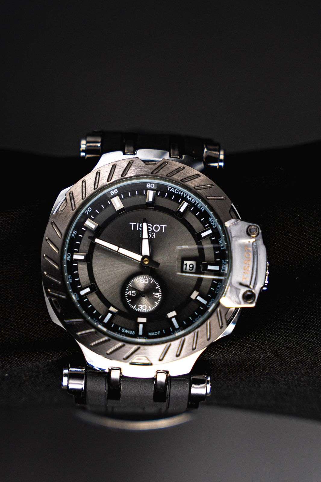 Tsst Goma Negra Tablero Plateado Negro