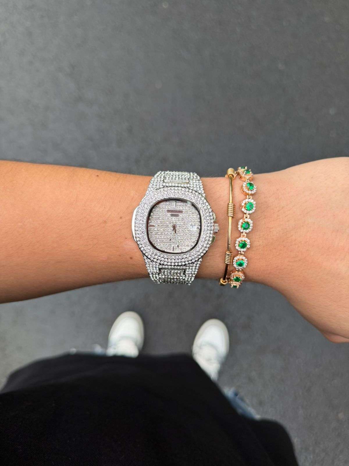 Patk Diamond Redondo Plateado Tablero Plateado