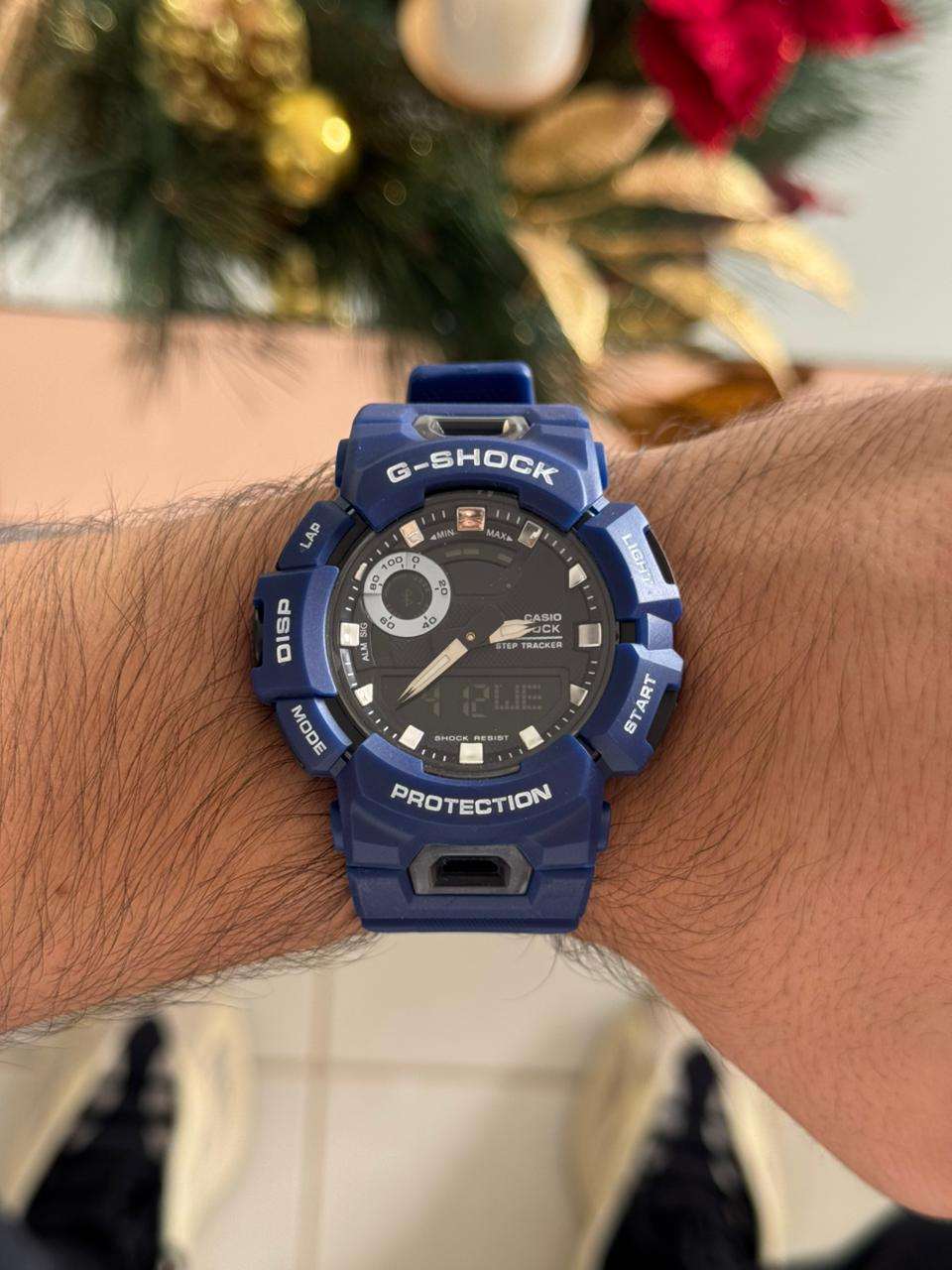 G-shck Azul Tablero Negro Manecillas Blanca