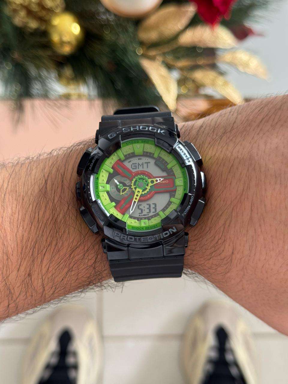 G-Shck GA-110 Negro Tablero Verde - Rojo
