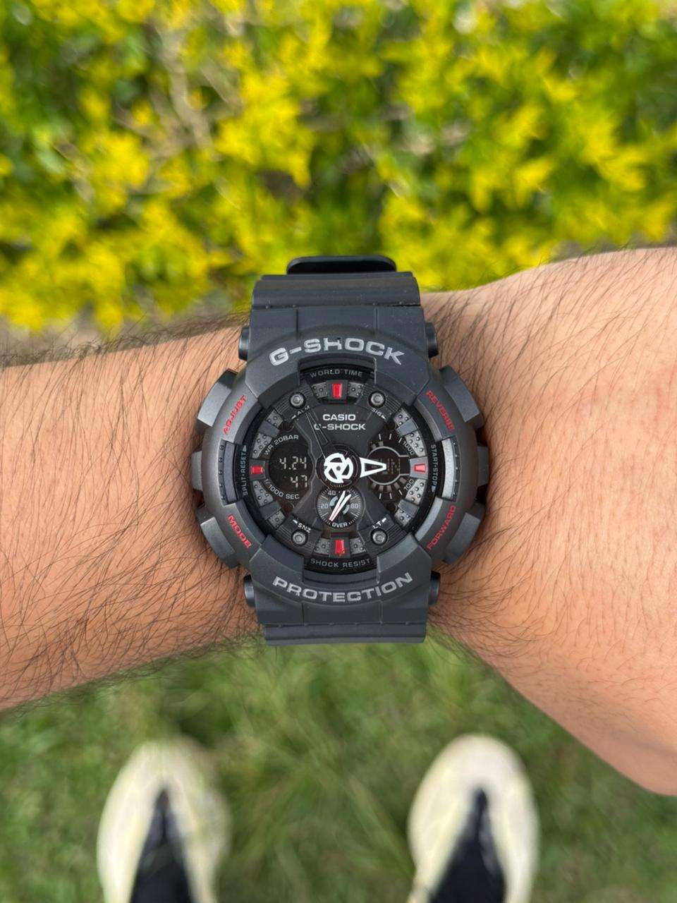 G-Shck Negro Tablero Negro - Rojo