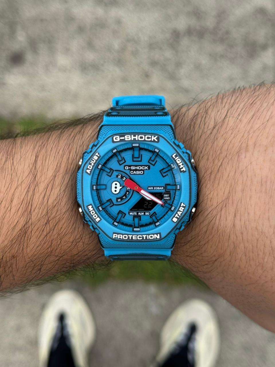 G-Shck Manga Azul Tablero Azul