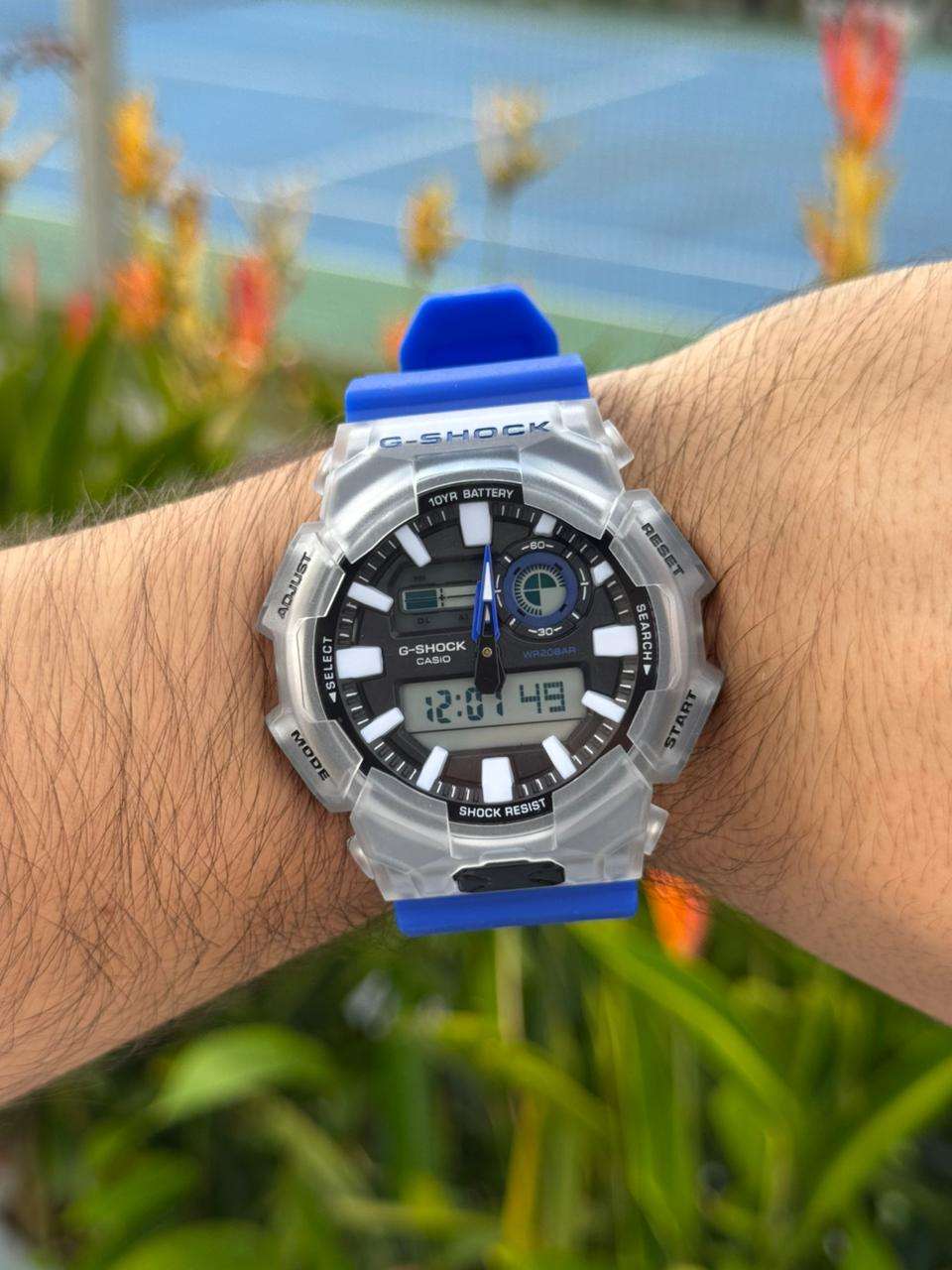 G-Shck GA-0105 Azul Tablero Negro - Blanco