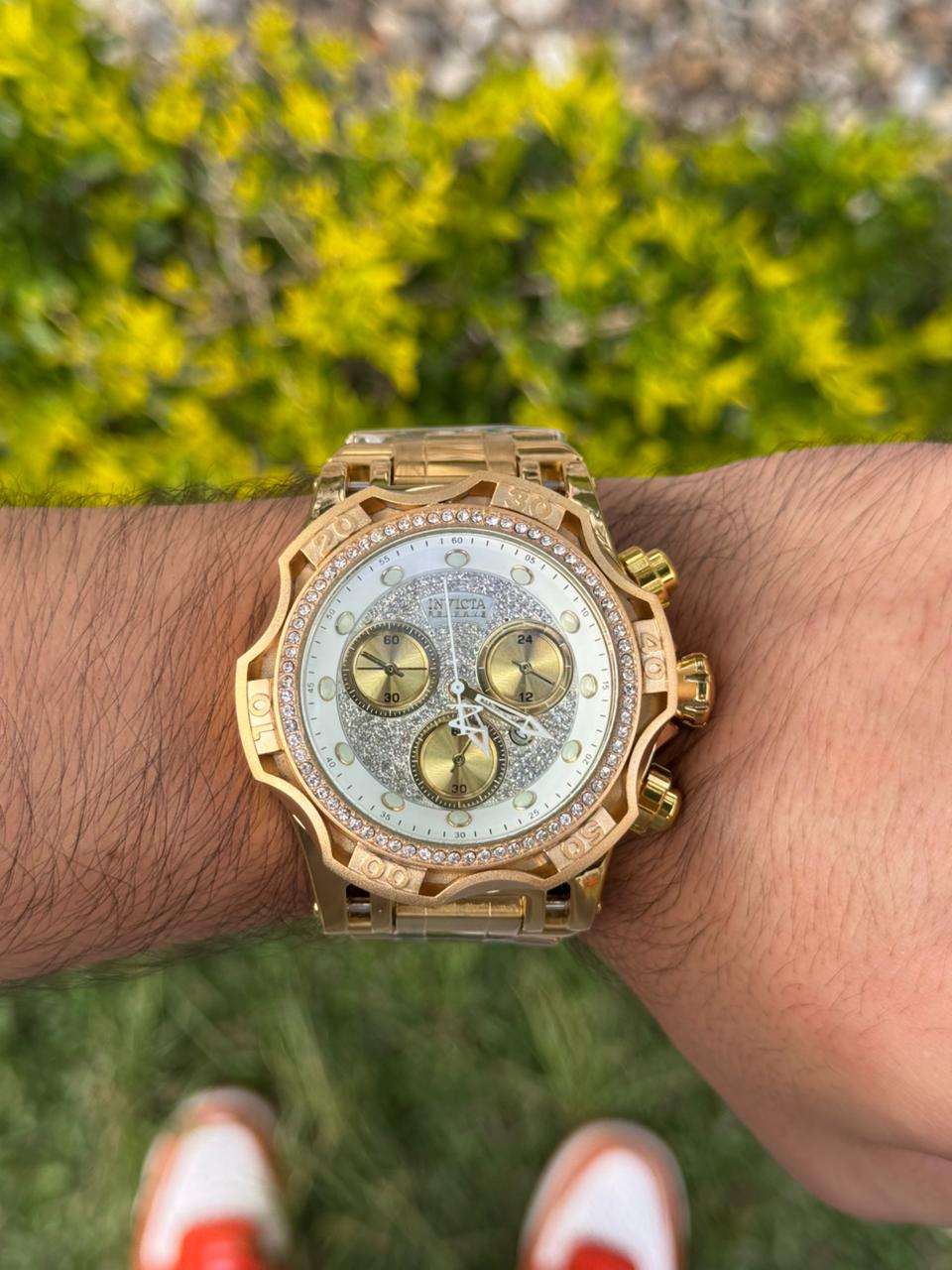 Invct Redondo Dorado Tablero Blanco