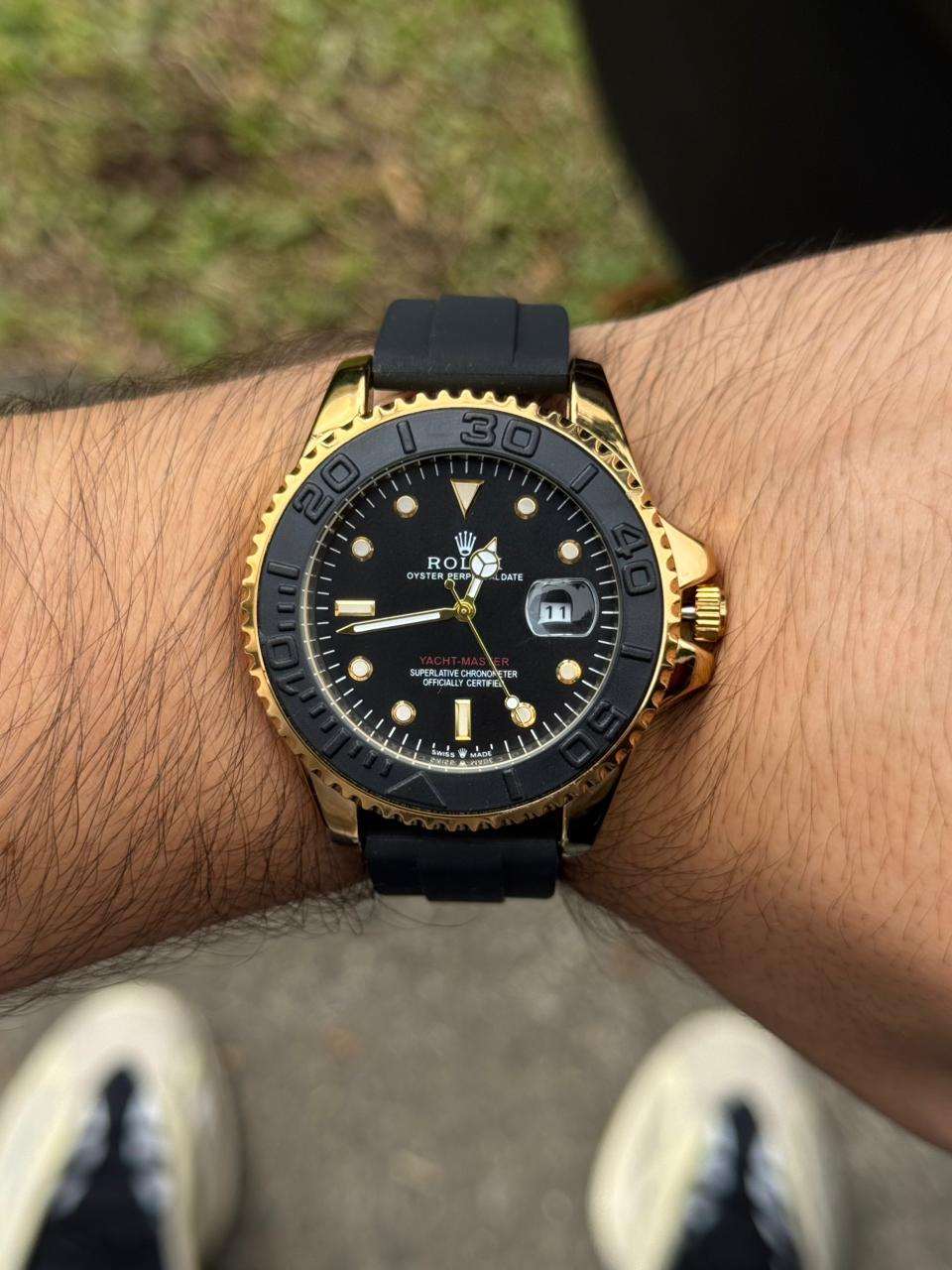 Rlx Goma Negra Dorado Tablero Negro