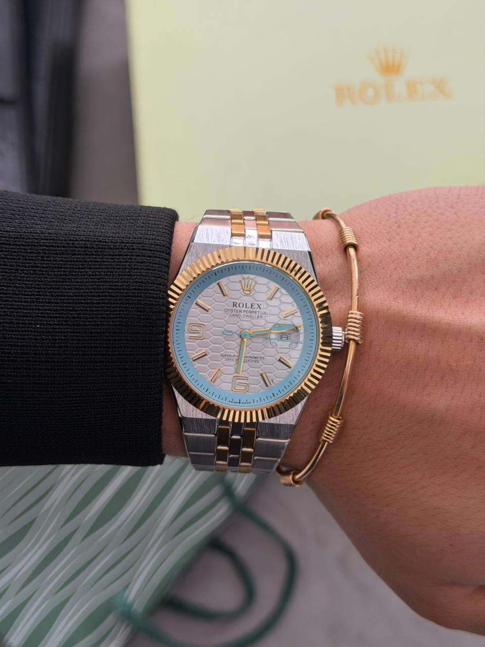 Rlx Lxue Bicolor Dorado Tablero Azul