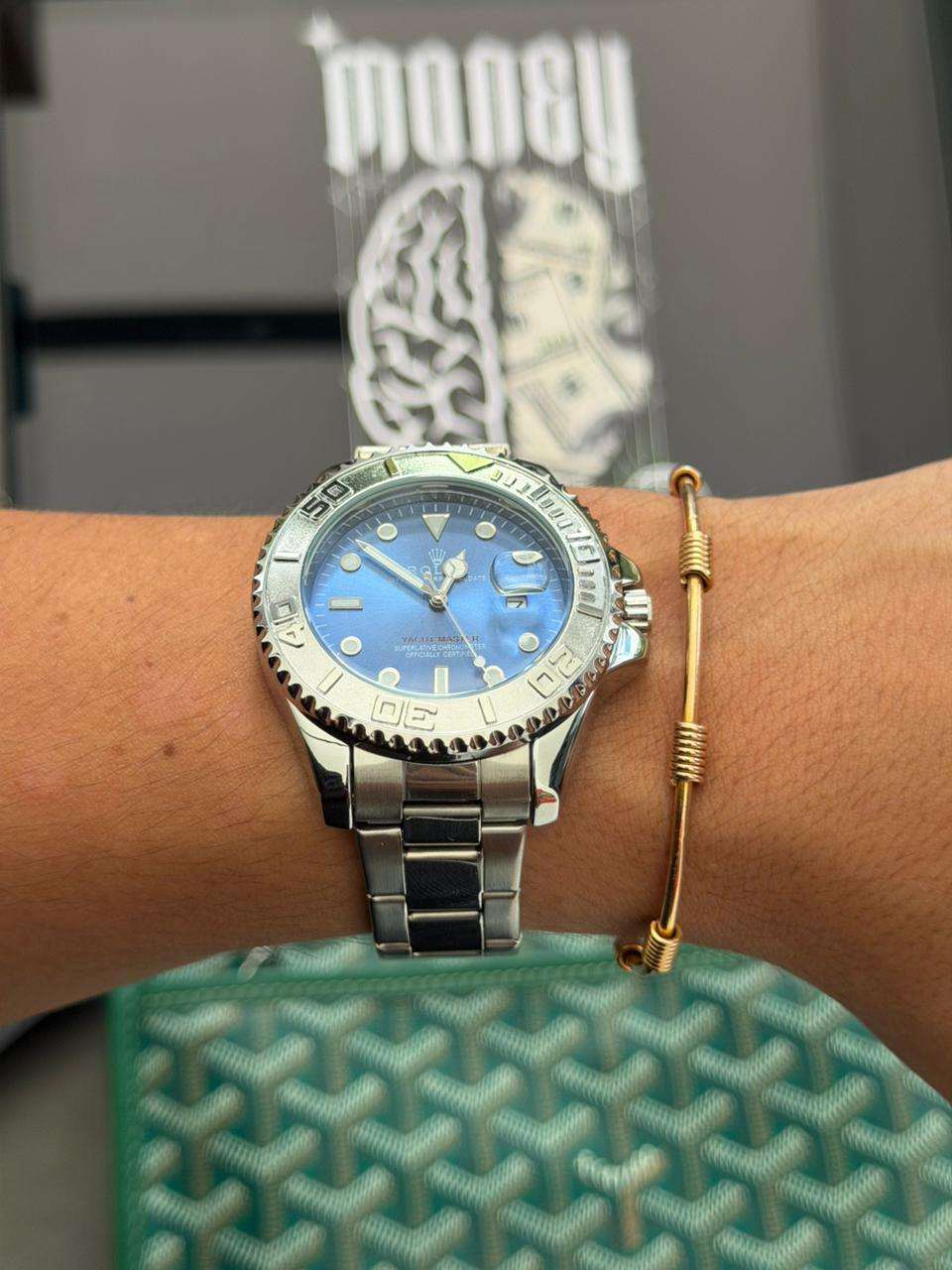 Rlx Master Plateado Tablero Azul