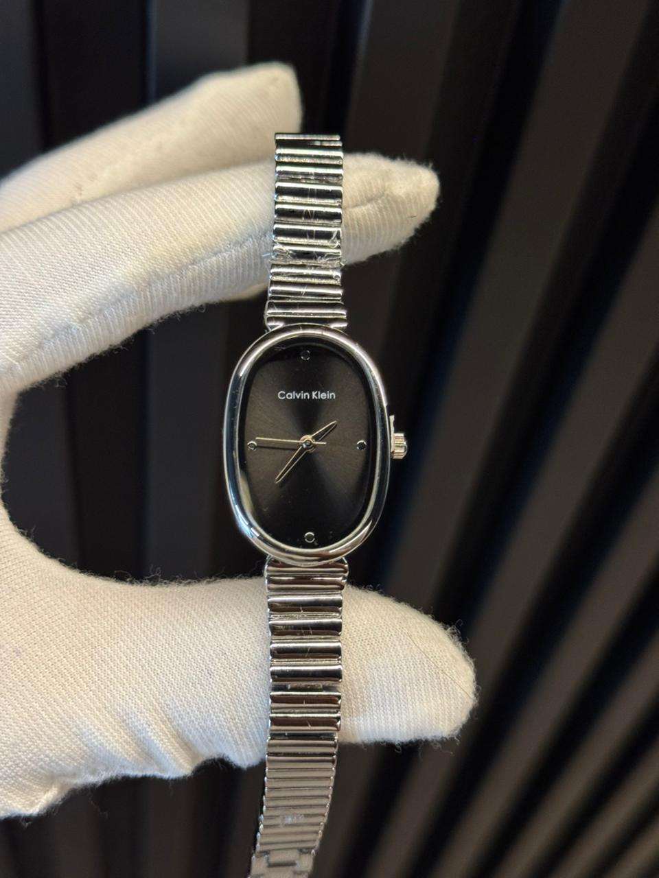 Calvin Kl Mujer Plateado Tablero Negro