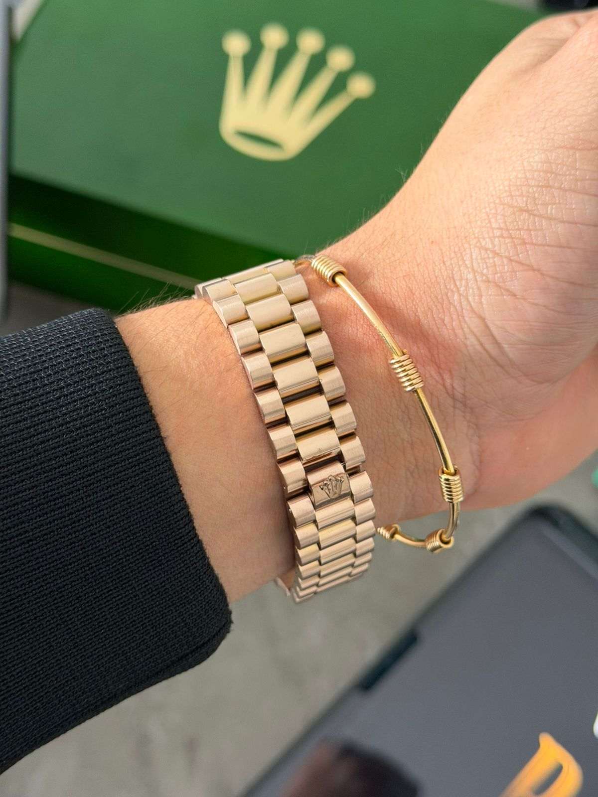Rlx President Oro Rosa Tablero Plateado