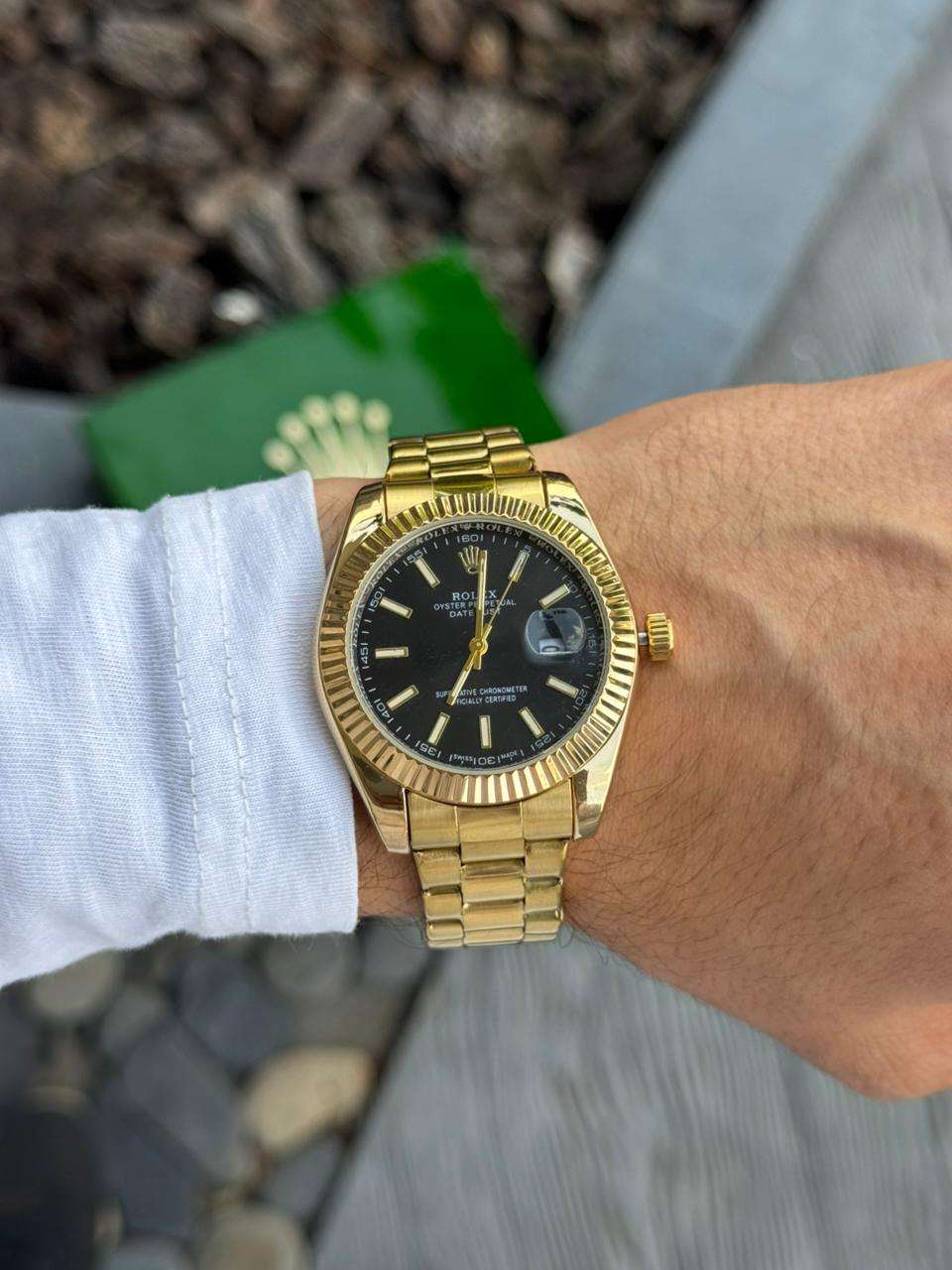 Rlx Timex Dorado Tablero Negro