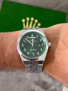 Rlx Lx Arabe Plateado Tablero Verde