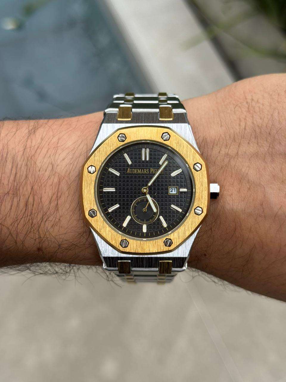 Admrs Royale Metalico Bicolor Dorado Tablero Negro