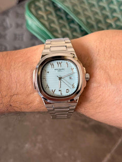 Ptk Arabe Plateado Tablero Azul Claro