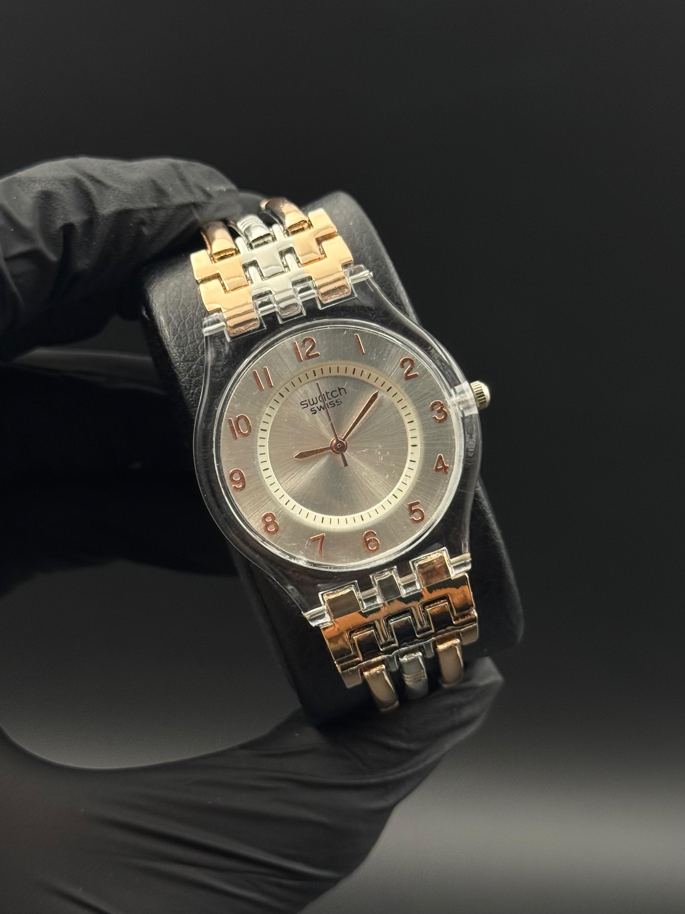 Swt Mujer Bicolor Oro Rosa Tablero Plateado