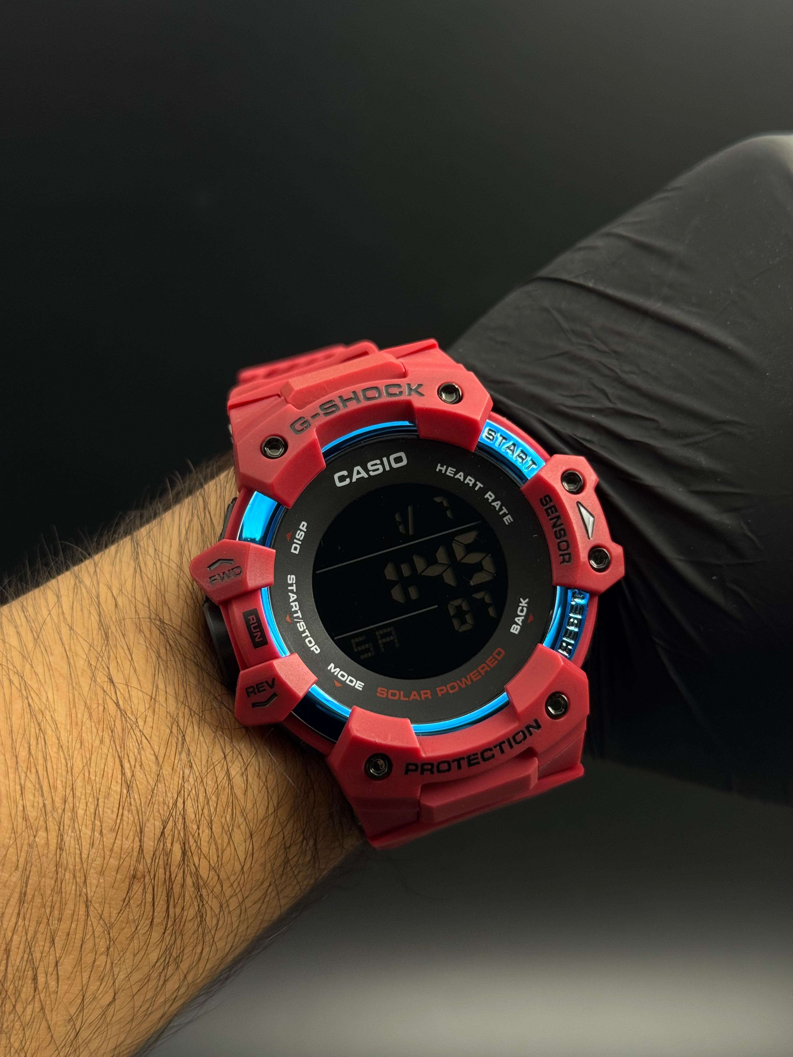 G-shck Solar Power Rojo Tablero Negro