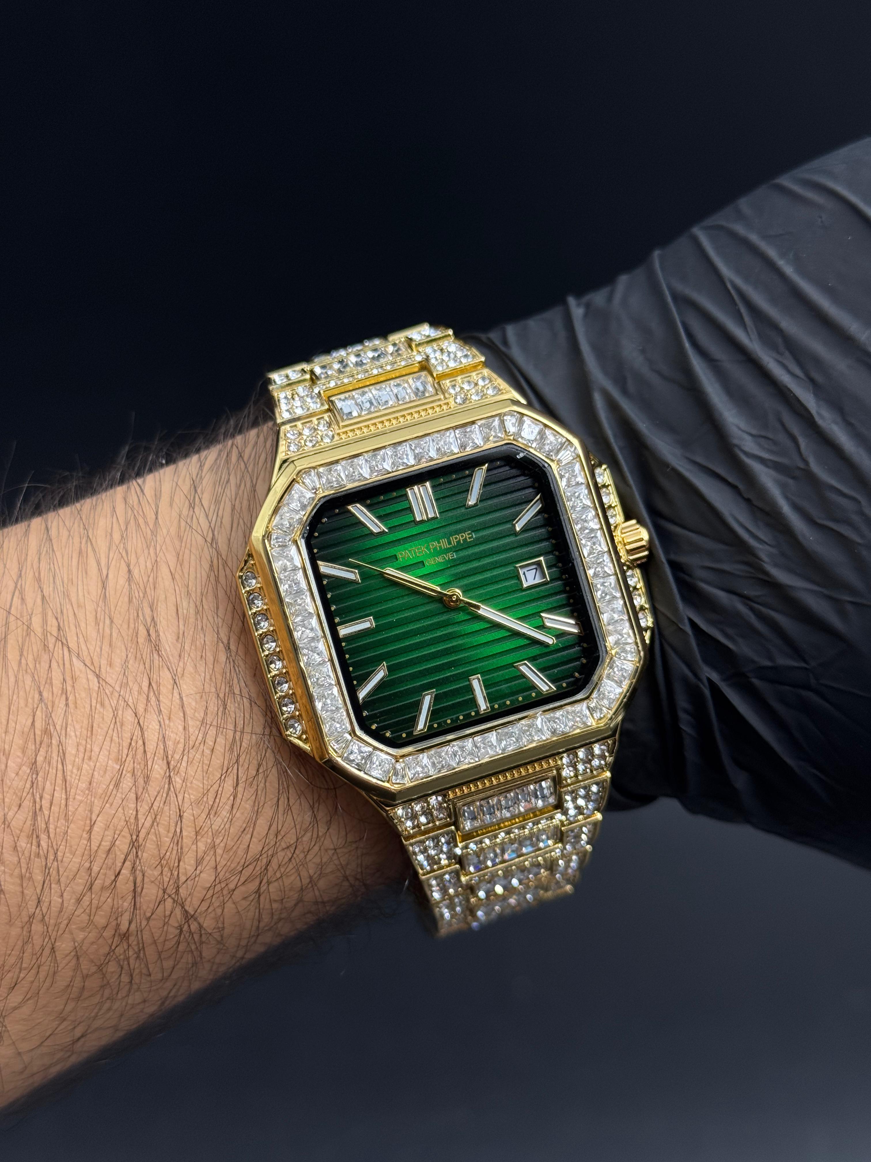 Patk Phlppe Circones Dorado Tablero Verde