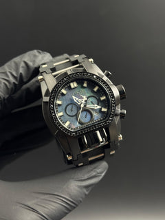 Invct Mujer Circones Goma Negra Tablero Azul Negro