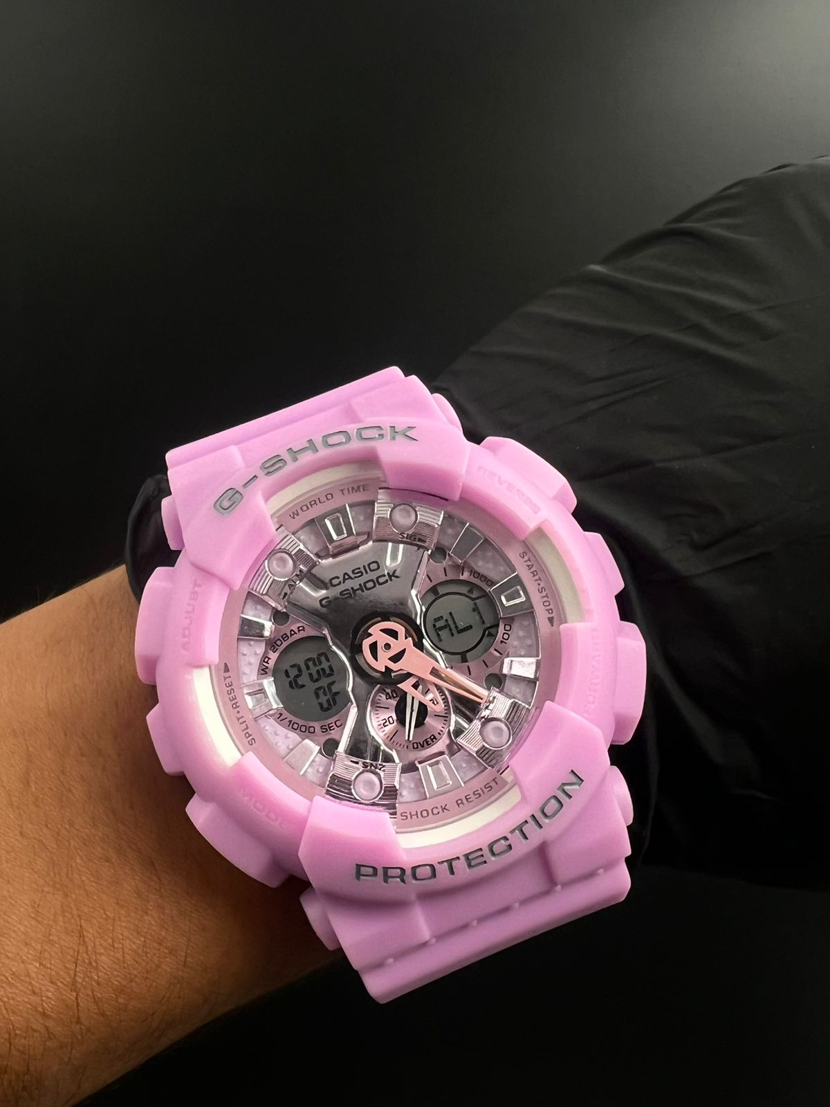 G-shck World Time Lila Tablero Plateado