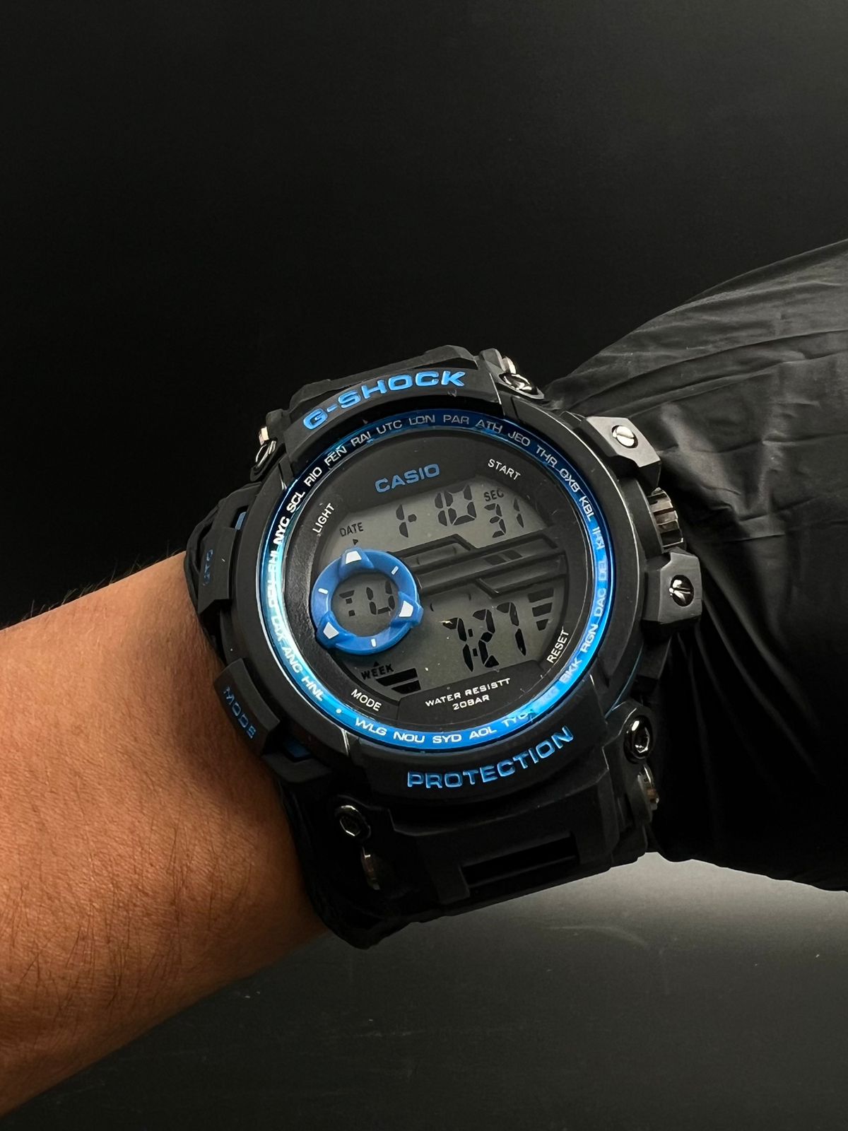 G-shck MTG Negro Tablero Negro Azul