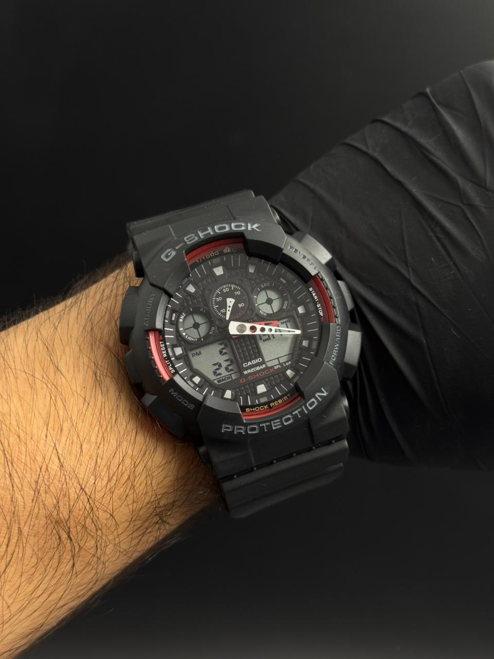 G-shck GA110 Negro Tablero Negro Rojo