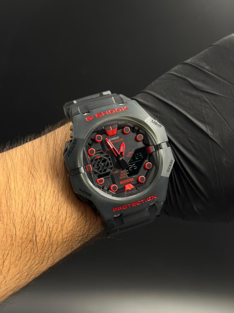 G-shck Gs-305 Negro Tablero Negro Rojo