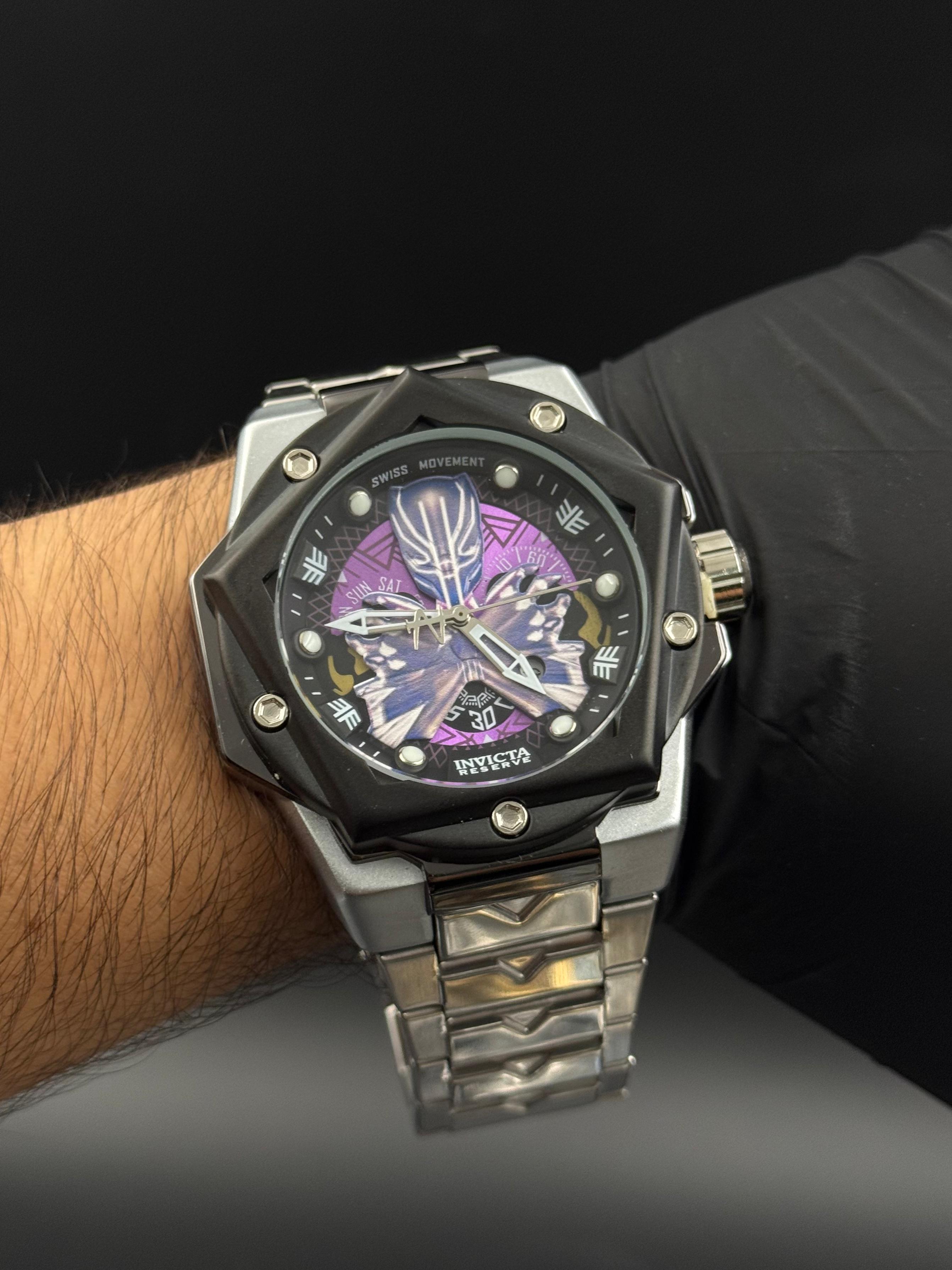 Invcta Estrella Blanck Panther plateado Negro