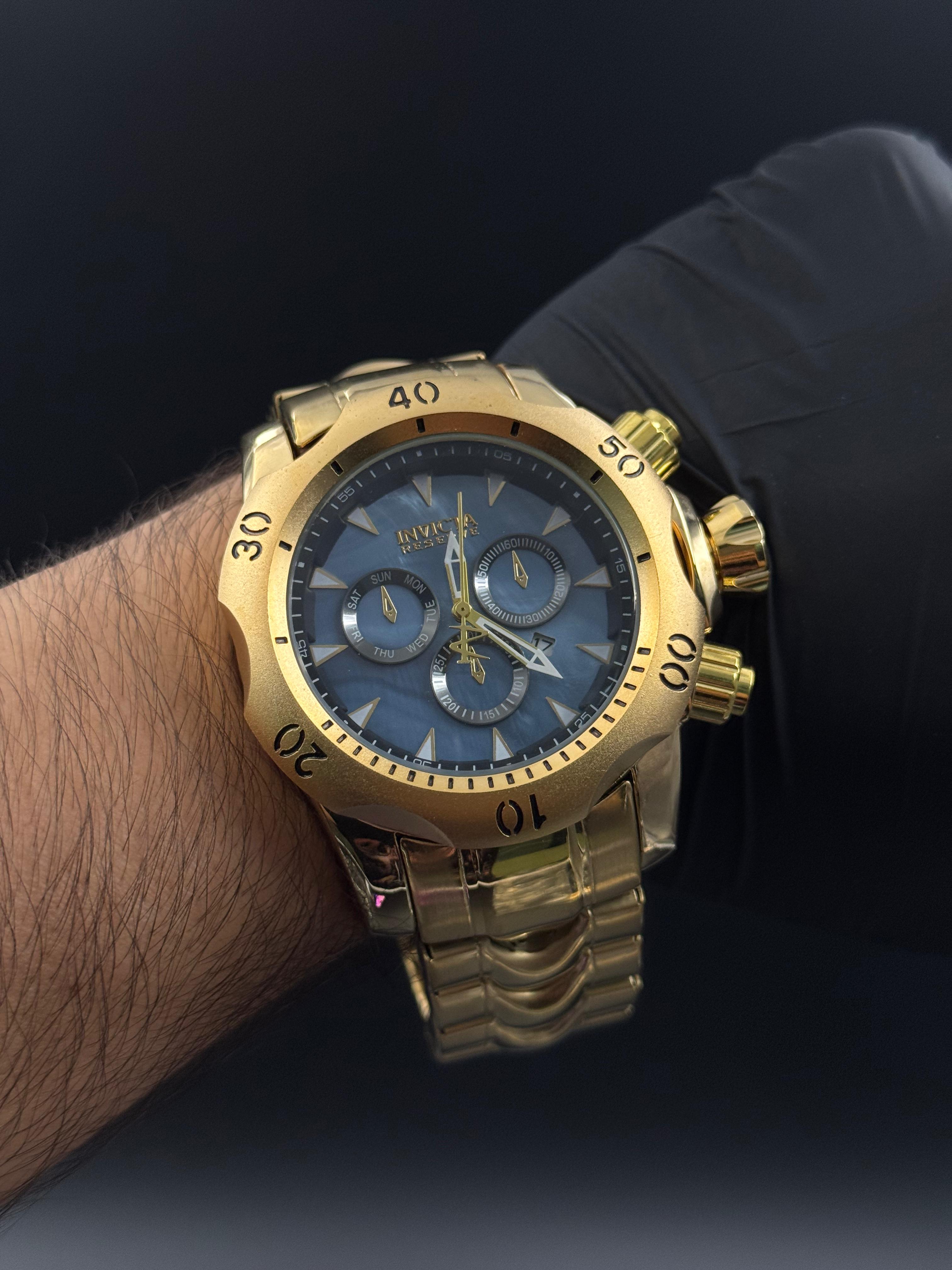 Invcta Venom Dorado Tablero Azul