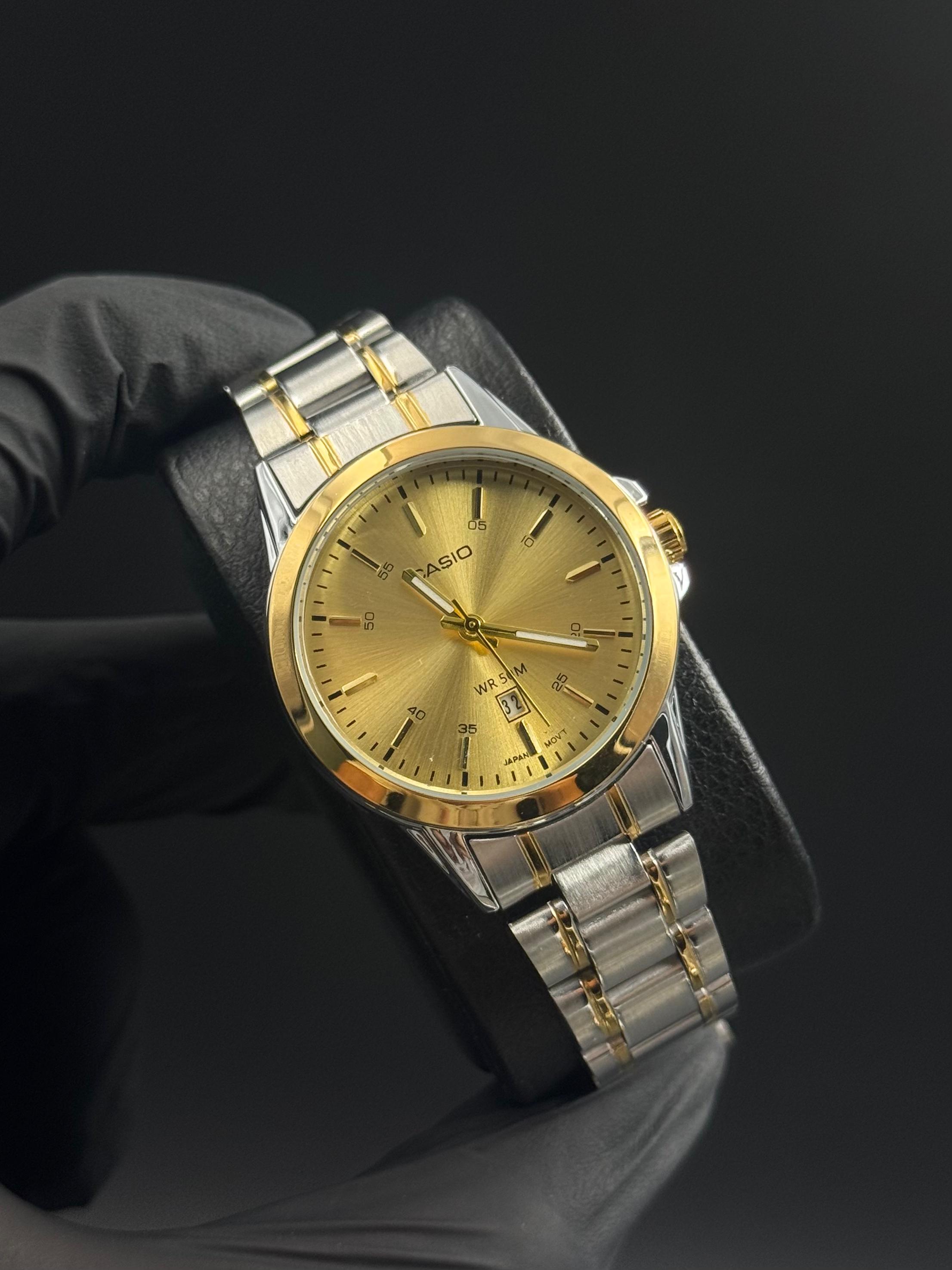 Cso Clasico New Mujer Bicolor Dorado Tablero Dorado