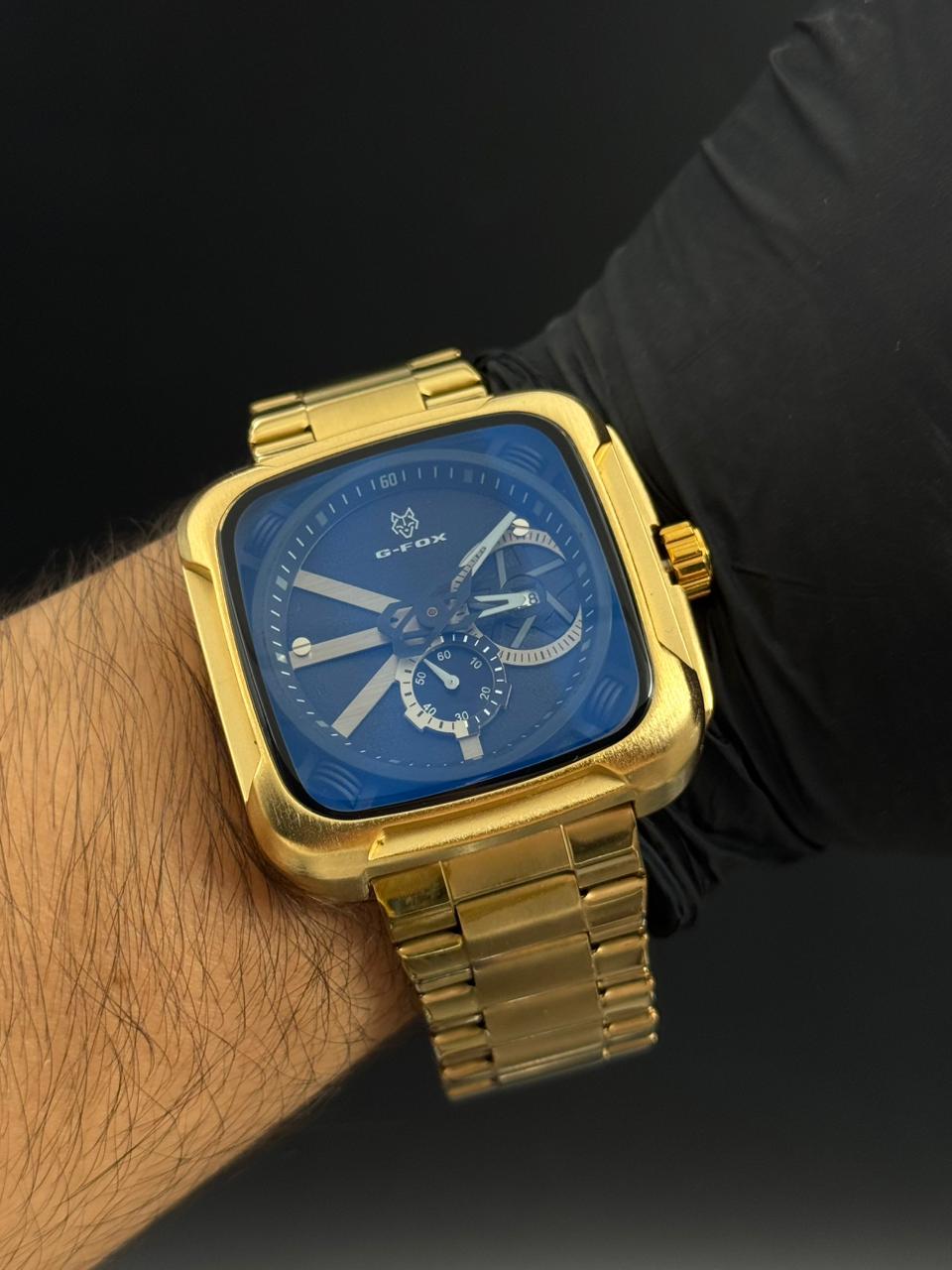 G-fx Cuadrado Metálico Dorado  Tablero Negro