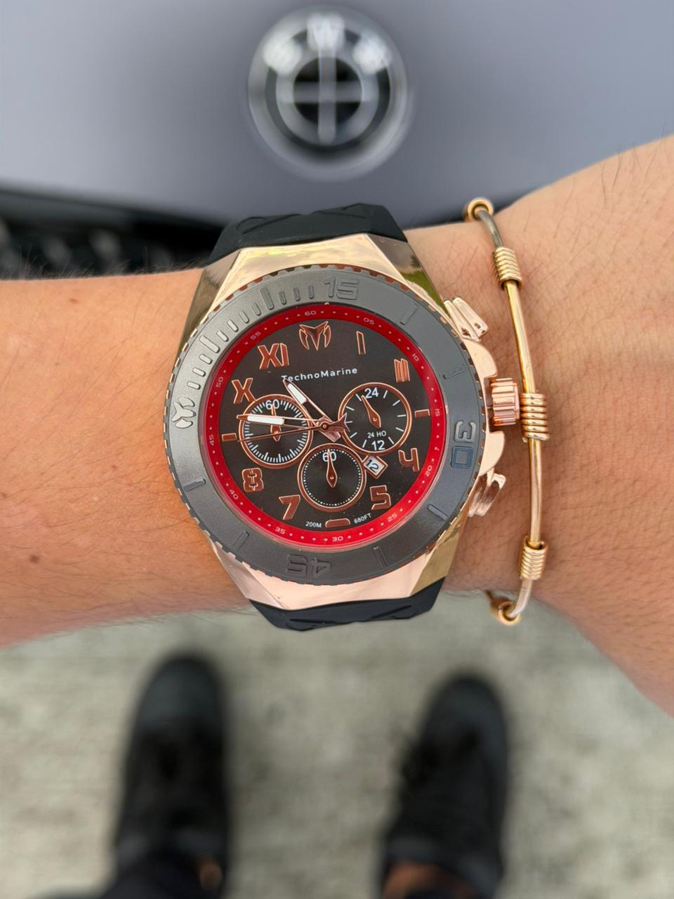 Tchmrn 1020 Negro Tablero Negro Oro Rosa Rojo