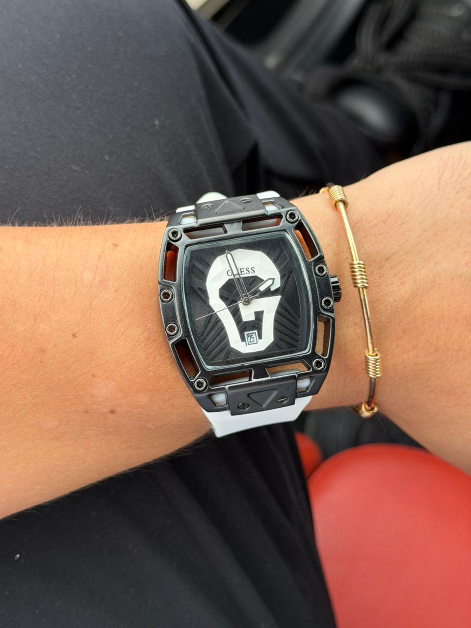 Gss Mansory Goma Blanca Tablero Negro Blanco