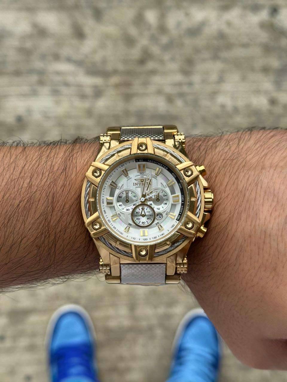 Invcta 255 Bicolor Dorado Tablero Blanco Dorado