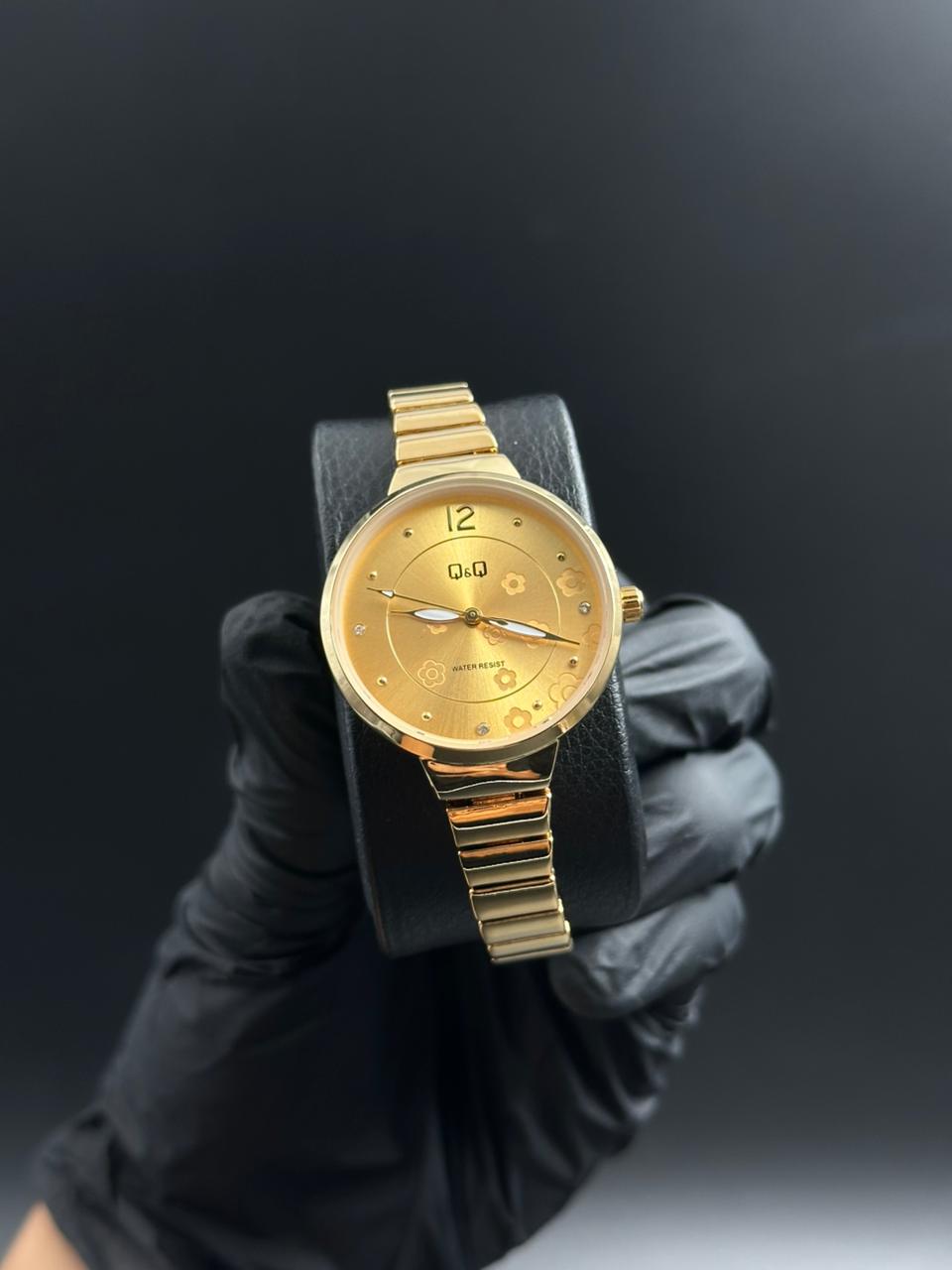 QYQ Mujer Flores Dorado Tablero Dorado