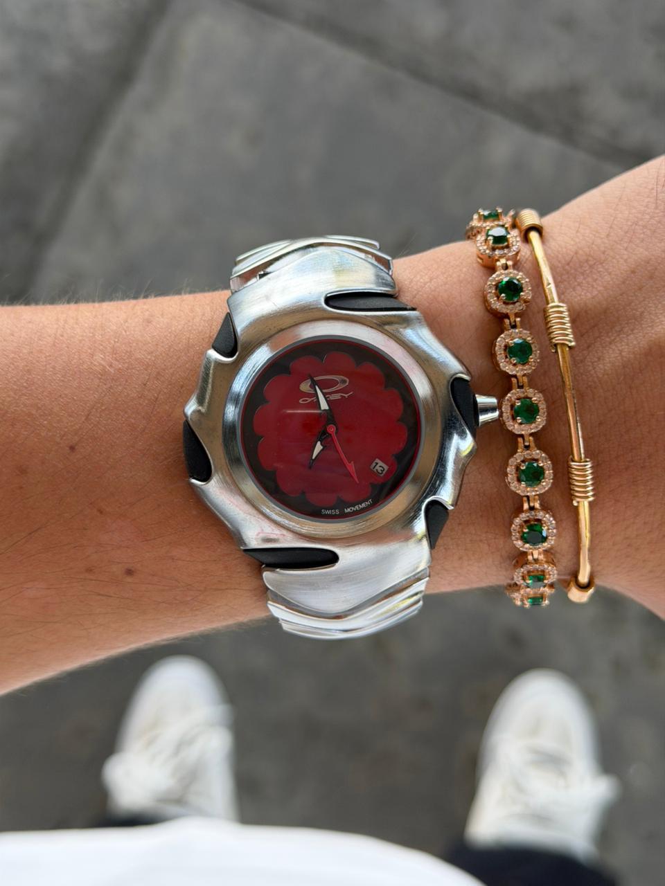 Okey Blade Plateado Tablero Rojo