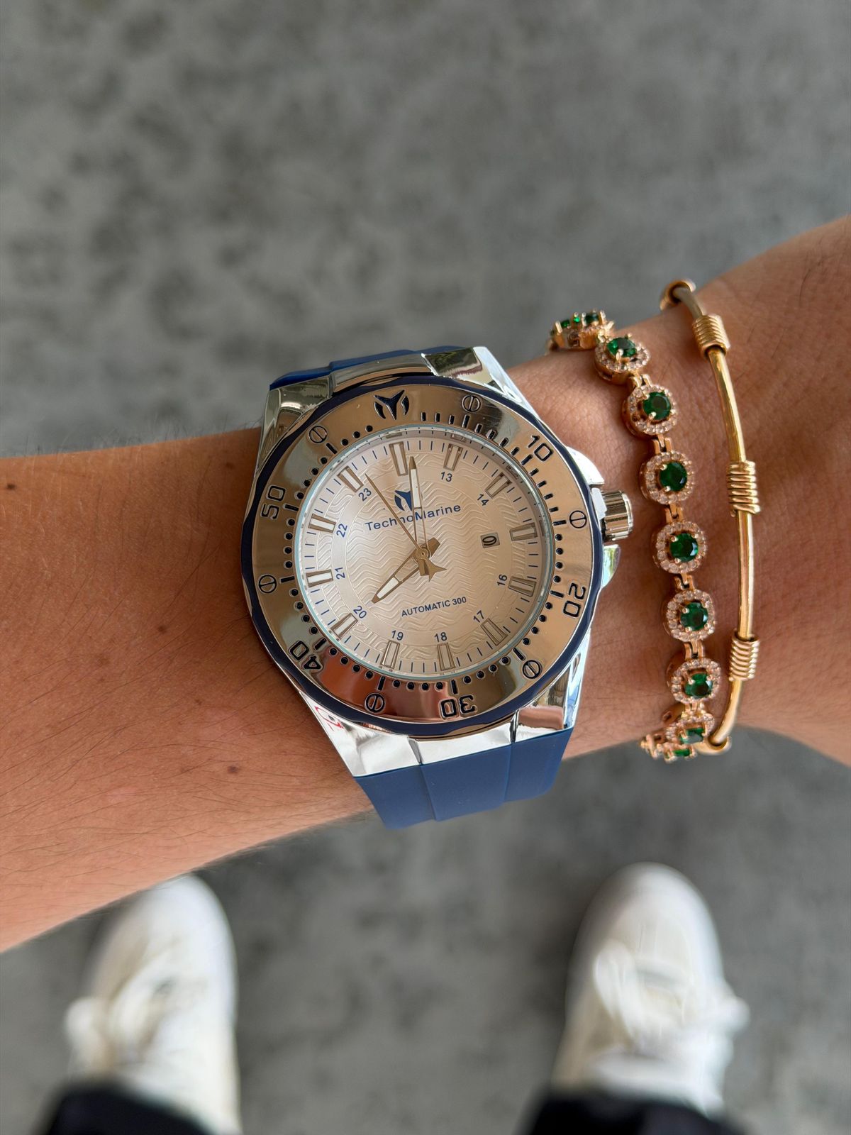 Tchmrn Manta Goma Azul Tablero Blanco Plateado