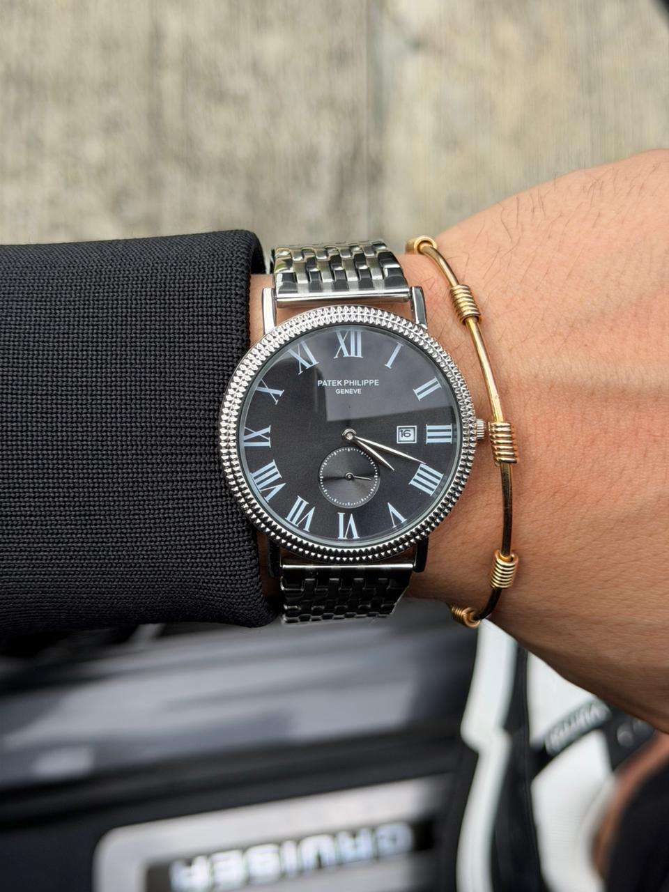 Patk Phlppe Calatrava Plateado Tablero Negro