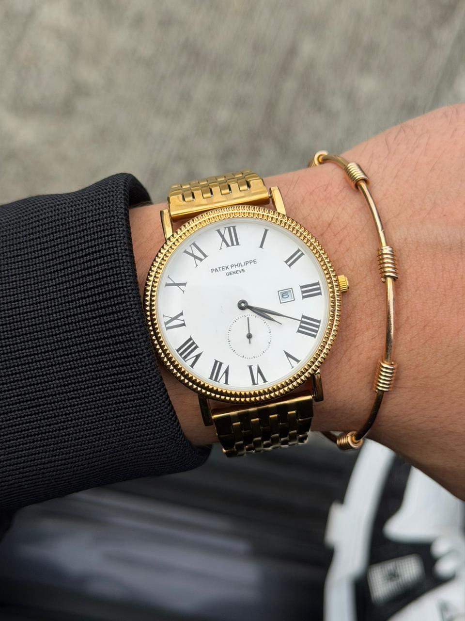 Patk Phpple Calatrava Dorado Tablero Blanco