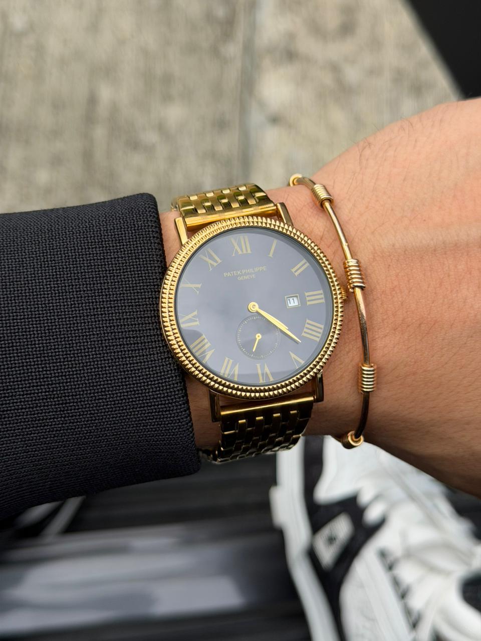 Patk Phlppe Calatrava Dorado Tablero Negro