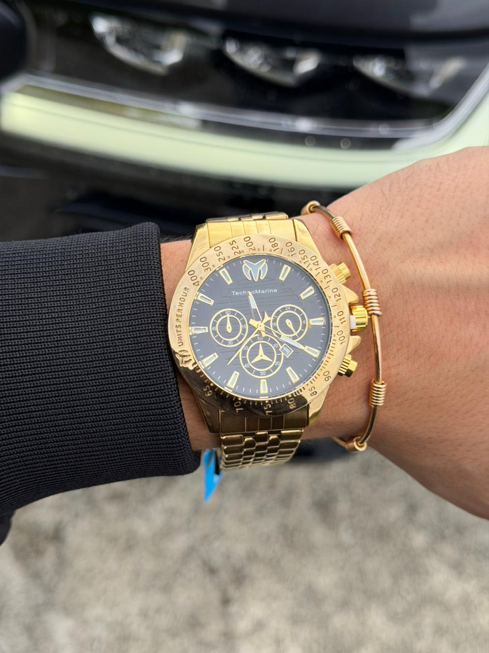 Tchmrn Metalico Dorado Tablero Negro