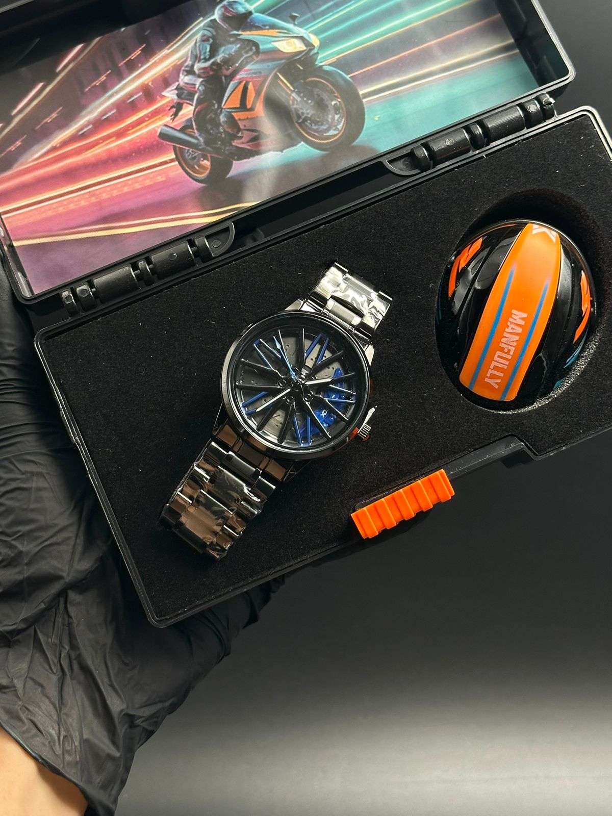 G-FX Rin Negro Tablero Gris Negro Azul