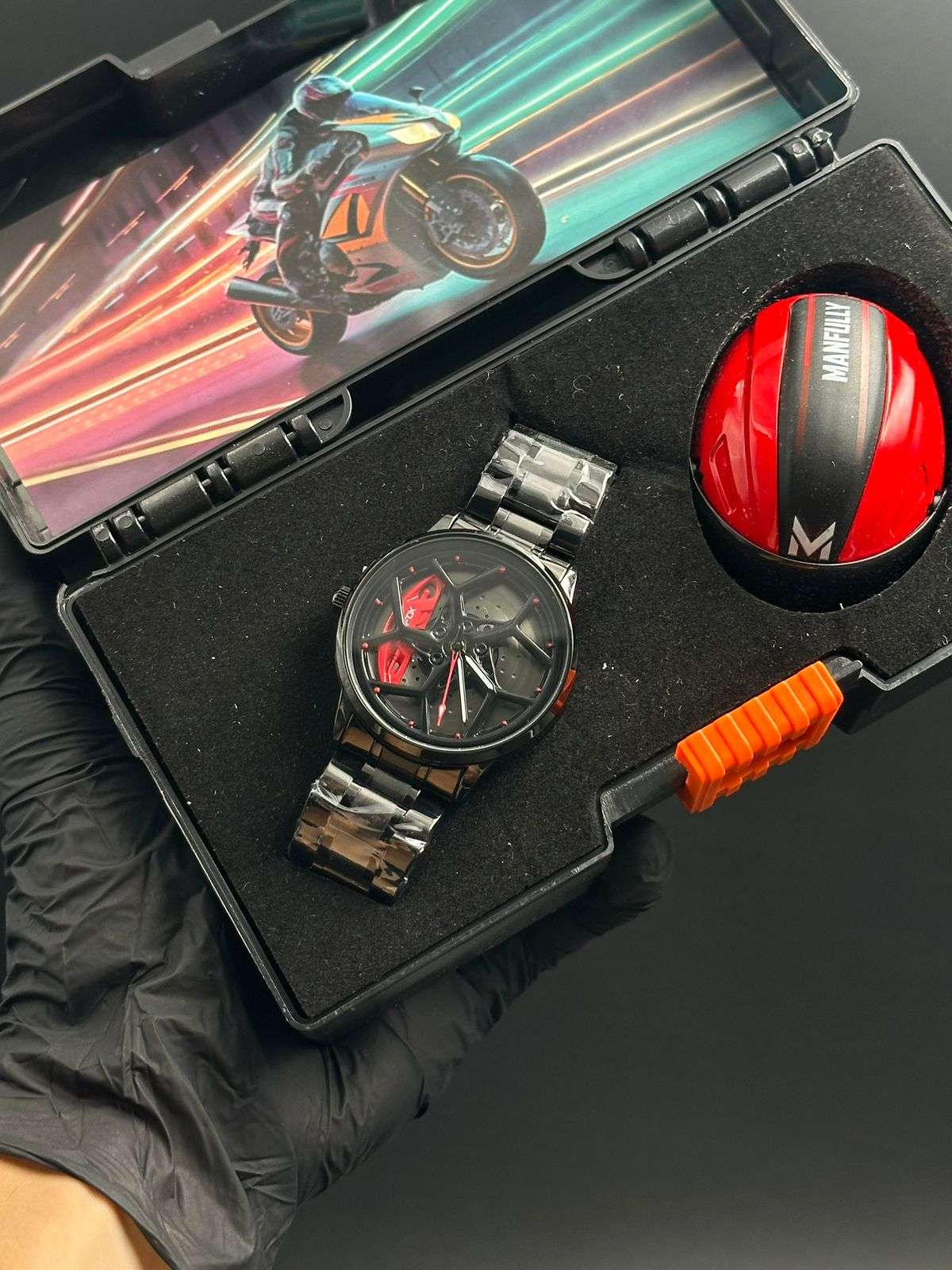 G-fx Rin Negro Tablero Gris Rojo Negro