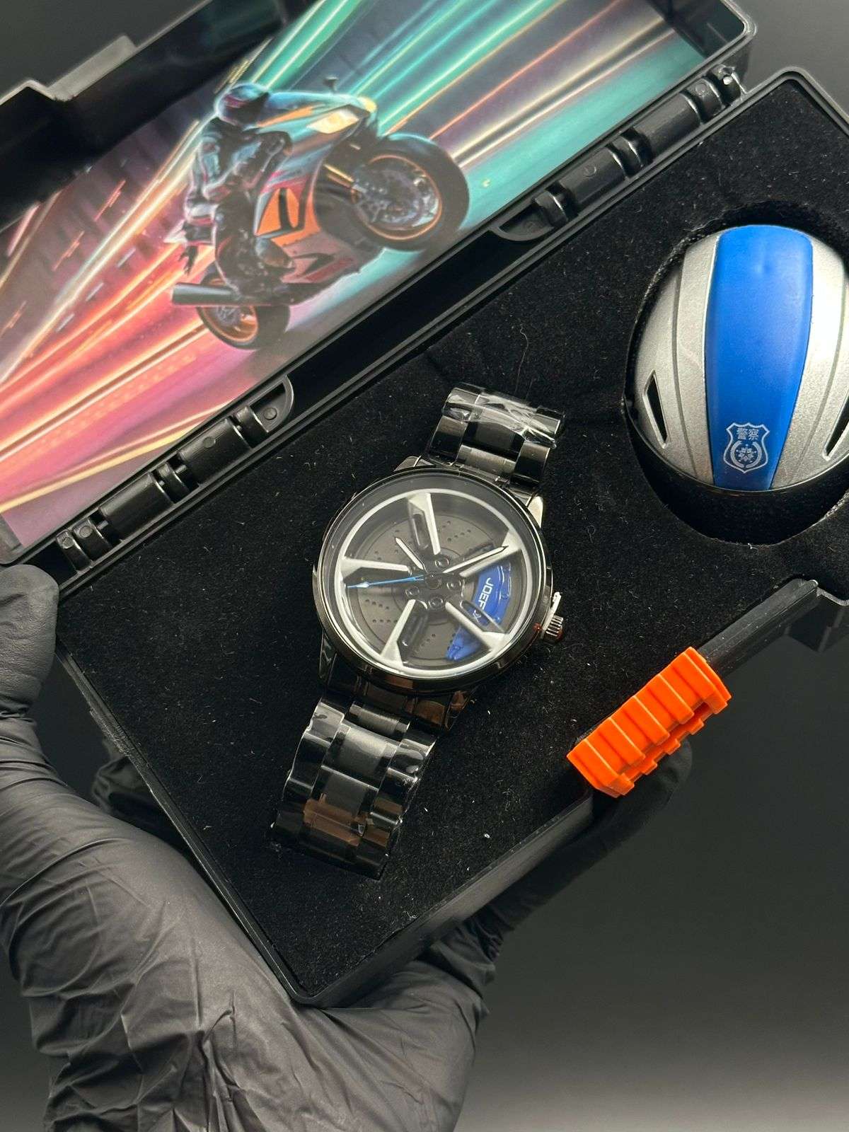 G-fx Rin Negro Tablero Negro Plateado Azul