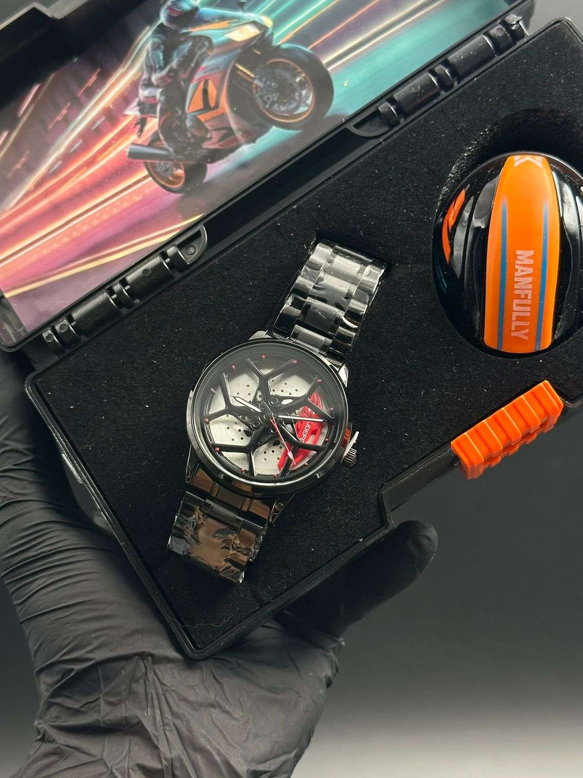 G-fx Rin Negro Tablero Plateado Negro Rojo