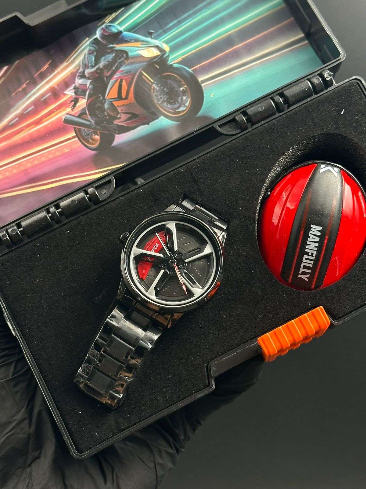 G-fx Rin Negro Tablero Gris Plateado Negro Rojo