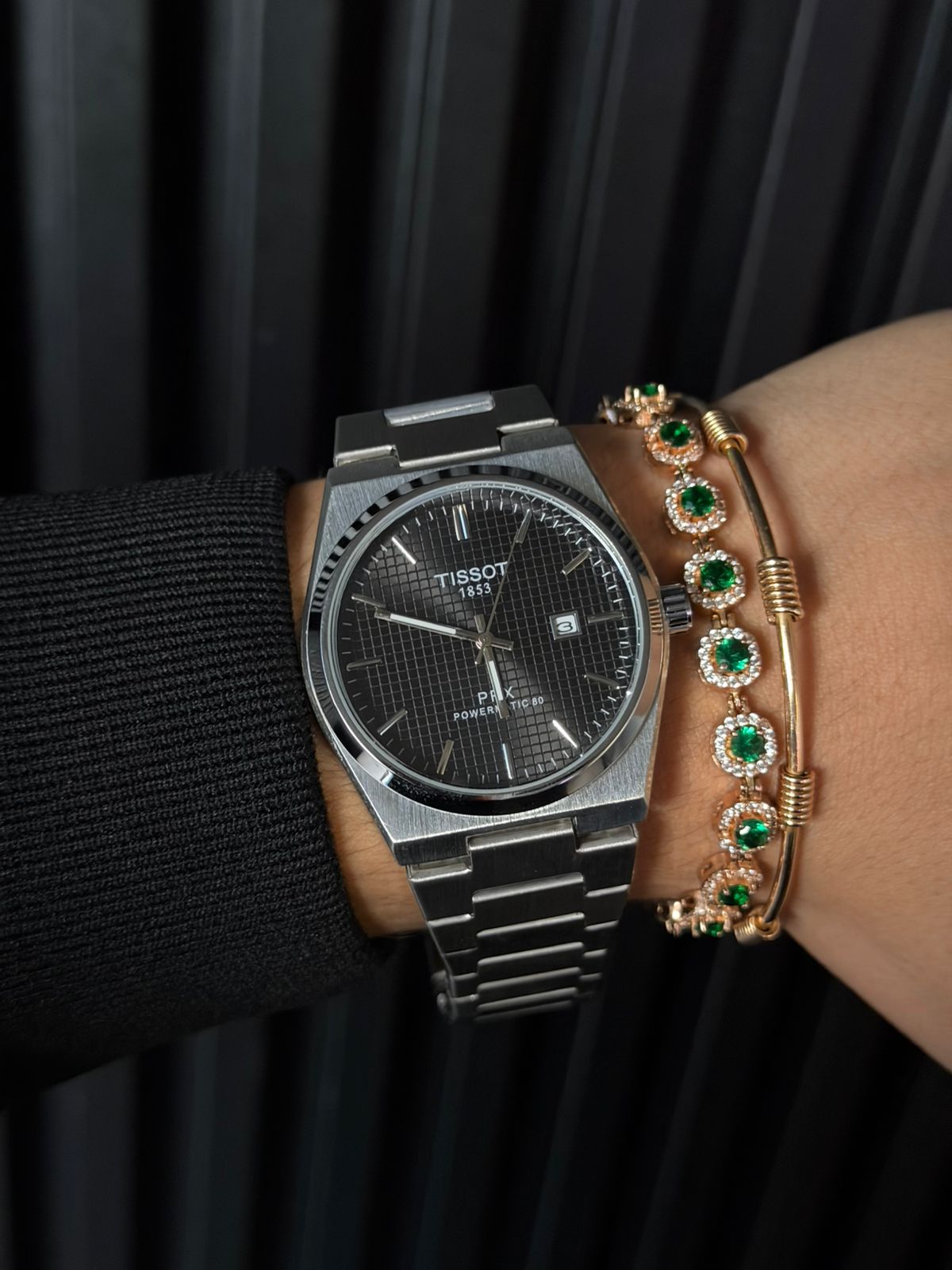 Tsst Metalico Plateado Tablero Negro