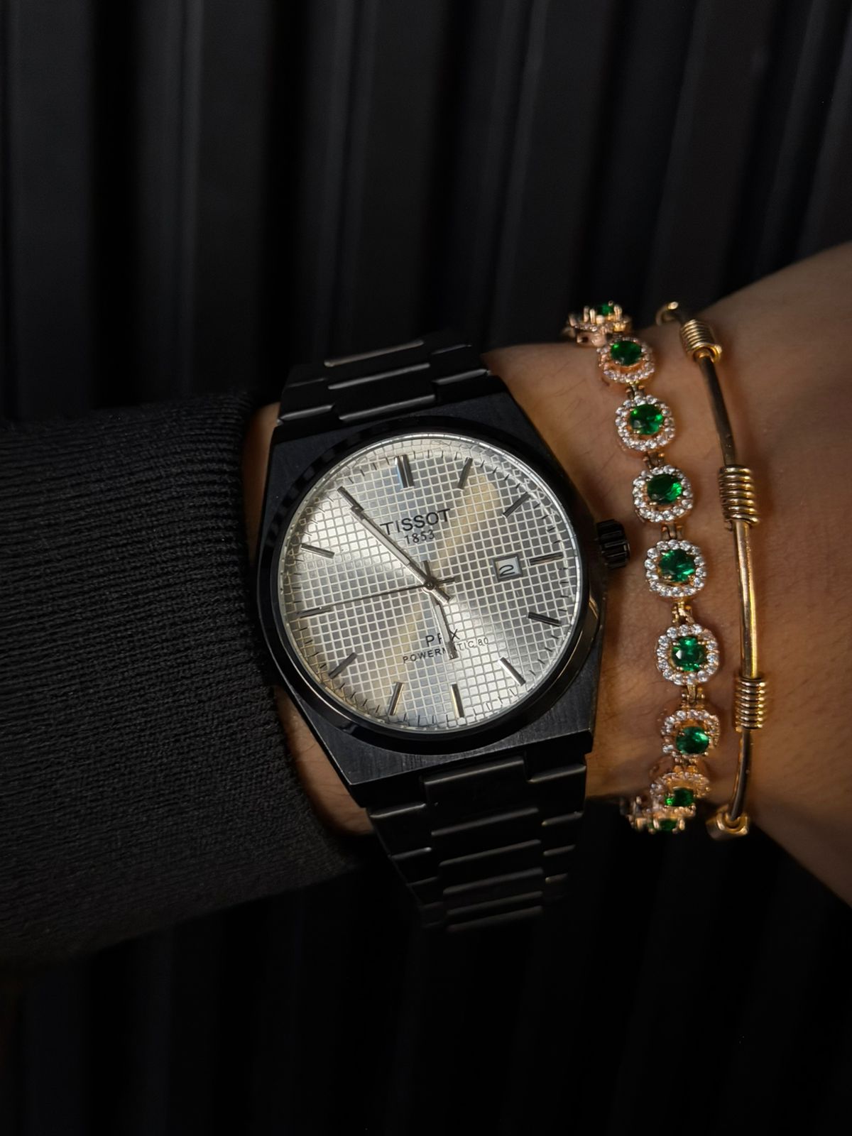 Tsst Metalico Negro Tablero Plateado