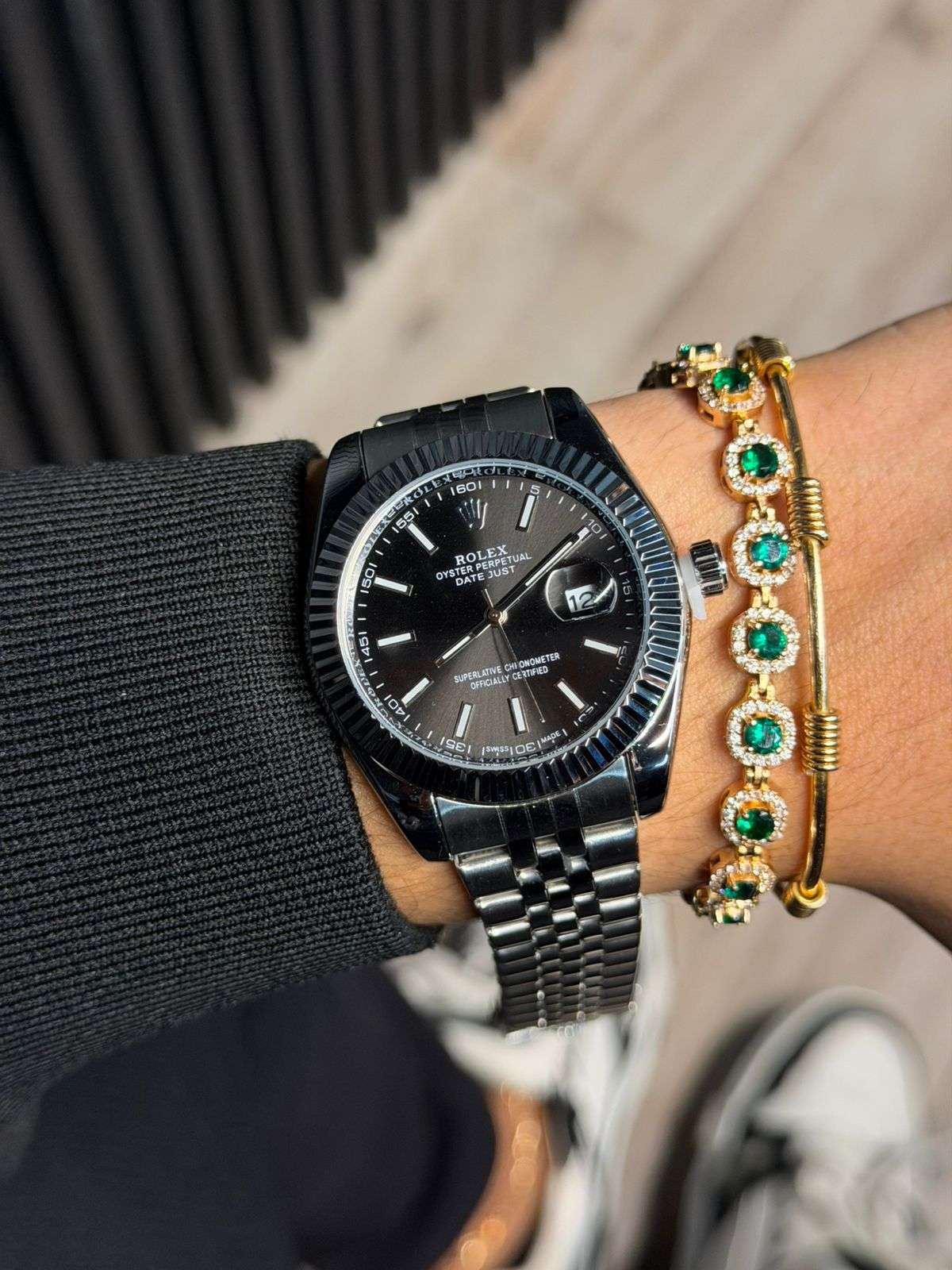 Rlx Trenzado Negro Tablero Negro