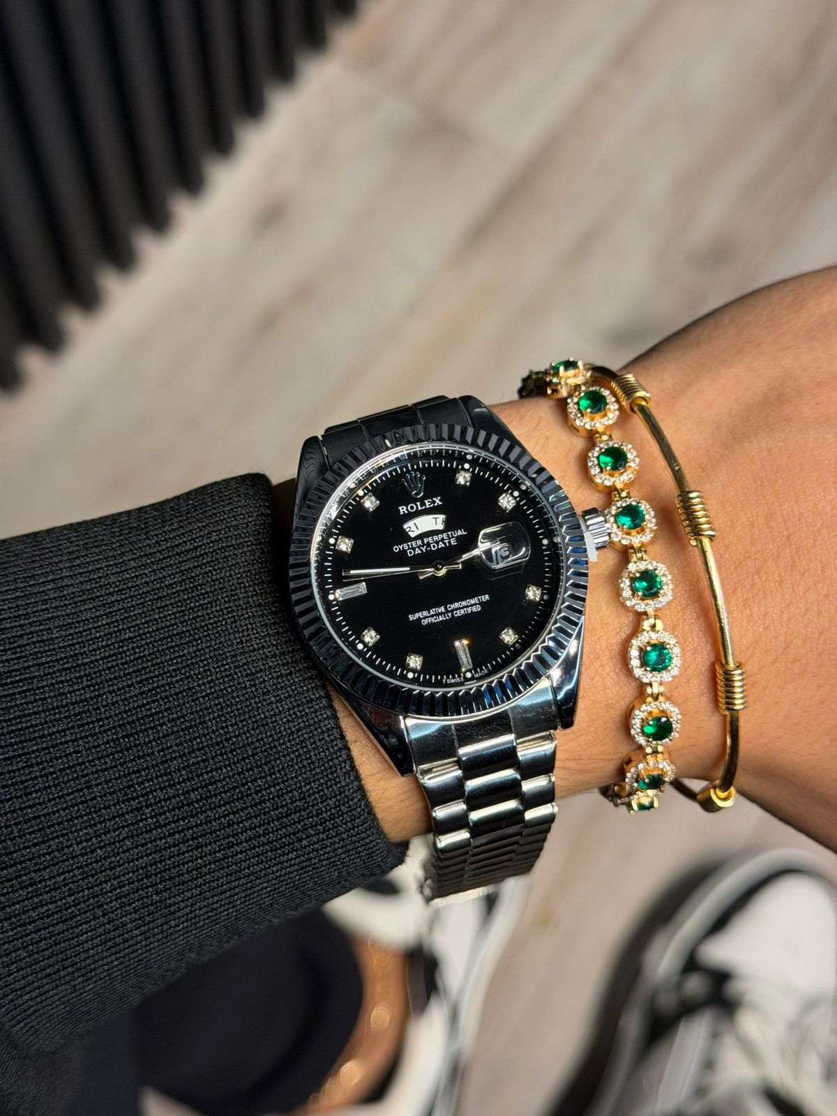 Rlx Diamond Plateado Tablero Negro